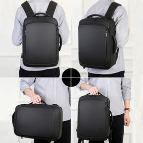 Bellmere TL086 executive backpack with USB port, fits 15" laptops, waterproof design, ideal for commuting and business travel.