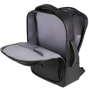 Bellmere TL086 executive backpack with USB port, fits 15" laptops, waterproof design, ideal for commuting and business travel.