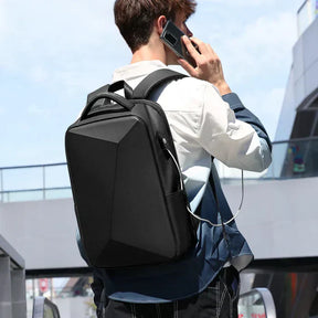 Bellmere TL087 executive backpack, expandable, waterproof, with USB port, fits 14" laptops—sleek and functional for everyday business use.