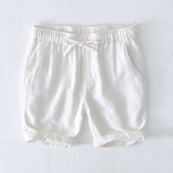 Thalorn TL017 Linen Shorts, offering comfort and breathable fabric for stylish summer looks.