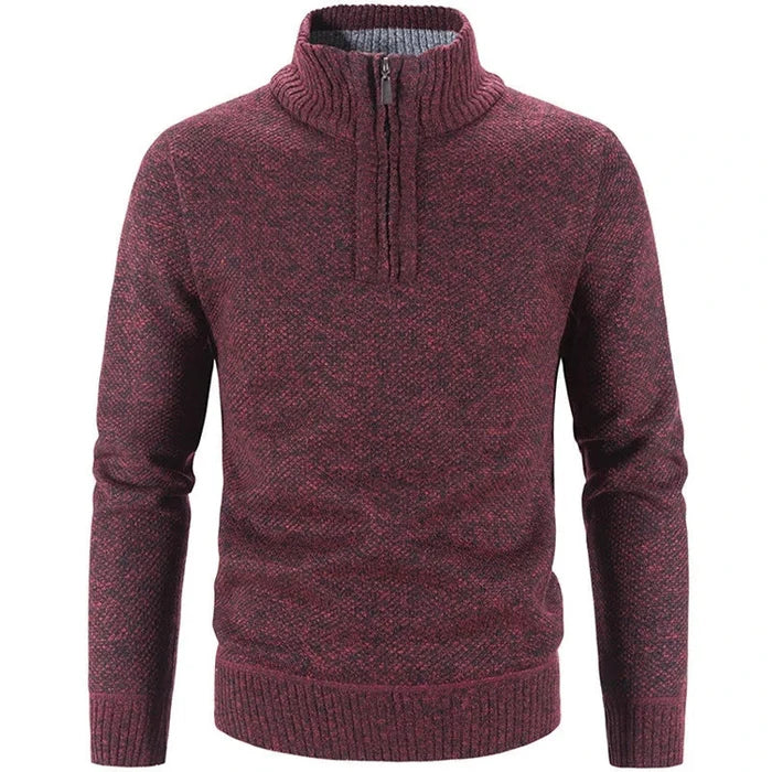 Bellmere TL181 Men's Half-Zip Sweater with embroidered collar, offering a stylish and comfortable fit for casual wear.